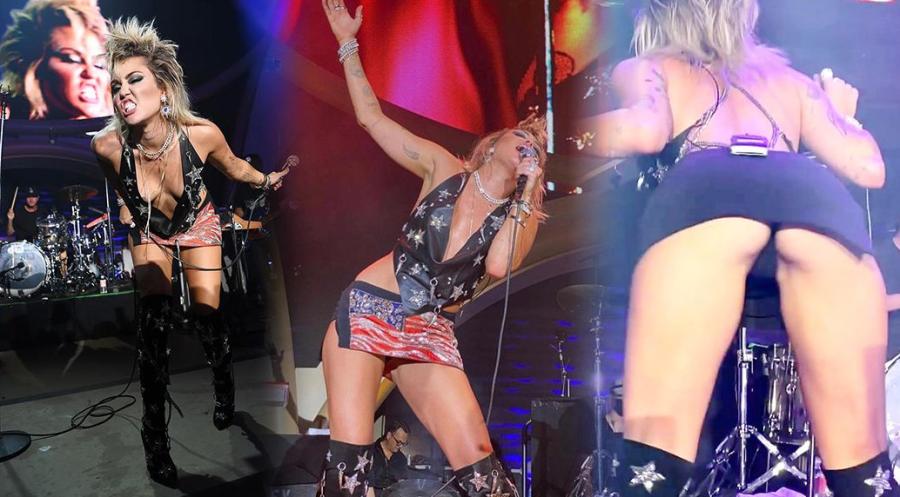 Miley Cyrus на концерте в Лас-Вегасе